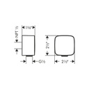 Hansgrohe 36731671 Wall Outlet Softcube With Check Valves