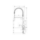 Hansgrohe 39840341 Semi-Pro Kitchen Faucet 2-Spray 1.75 Gpm