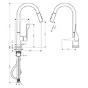 Hansgrohe 39846001 Kitchen Faucet 2-Spray Pull-Out 1.5 Gpm