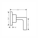 Hansgrohe 39961341 Volume Control Trim With Lever Handle