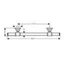 Hansgrohe 42030340 Towel Bar 12"