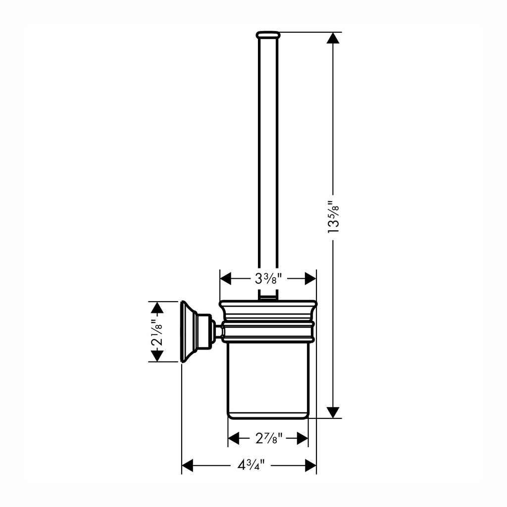 Hansgrohe 42035250 Toilet Brush With Holder Wall-Mounted