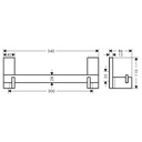 Hansgrohe 42613990 Universal Rectangular Towel Bar 12"
