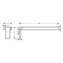 Hansgrohe 42622250 Universal Rectangular Towel Holder Twin-Handle