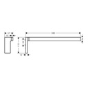 Hansgrohe 42626990 Universal Rectangular Towel Holder