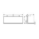 Hansgrohe 42644820 Universal Rectangular Shelf 12"