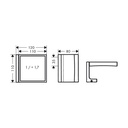 Hansgrohe 42649000 Universal Rectangular Shaving Mirror