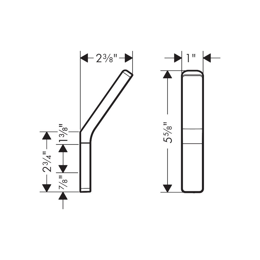 Hansgrohe 42801670 Softsquare Hook