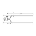 Hansgrohe 42822700 Circular Double Towel Bar 20"