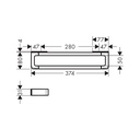 Hansgrohe 42830670 Softsquare Towel Bar 12"