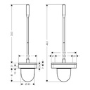 Hansgrohe 42835670 Softsquare Toilet Brush With Holder Wall-Mounted