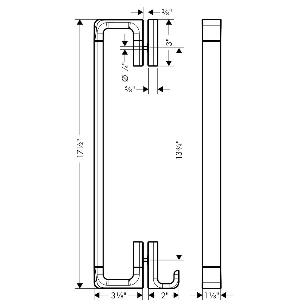 Hansgrohe 42837670 Softsquare Shower Door Handle