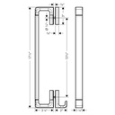 Hansgrohe 42837820 Softsquare Shower Door Handle