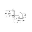 Grohe 12436000 Wall Union Male 1 1/4 Chrome 2