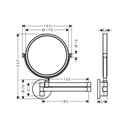 Hansgrohe 42849700 Circular Shaving Mirror
