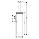 Hansgrohe 42855700 Circular Toilet Toilet Brush Holder