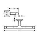 Hansgrohe 42857700 Circular Double Toilet Paper Holder