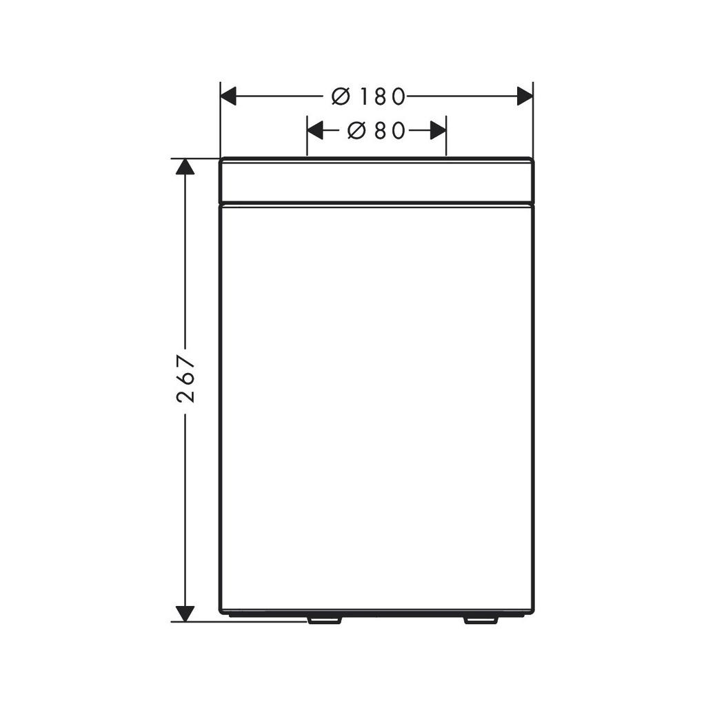 Hansgrohe 42872700 Circular Waste Bin