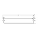Hansgrohe 42880700 Circular Towel Bar 30"
