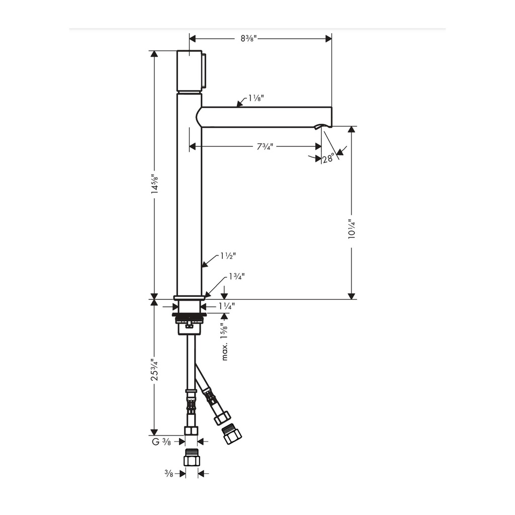 Hansgrohe 45014821 Single-Hole Faucet Select 260 1.2 Gpm