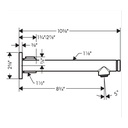 Hansgrohe 45113821 Wall-Mounted Faucet Trim Select 1.2 Gpm