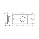Hansgrohe 45712821 Thermostatic Module Trim For 2 Functions Brushed Nickel