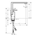 Hansgrohe 46021331 Single-Hole Faucet 190 Diamond Cut 1.2 Gpm