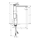 Hansgrohe 46031331 Single-Hole Faucet 280 Diamond Cut 1.2 Gpm