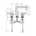 Hansgrohe 46051331 Widespread Faucet 130 Diamond Cut 1.2 Gpm