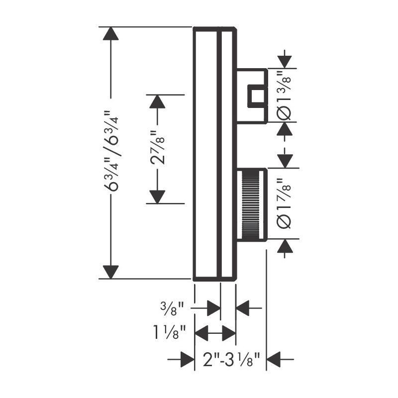 Hansgrohe 46751991 Thermostatic Trim With Volume Control Diamond Cut