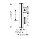 Hansgrohe 46761991 Thermostatic Trim With Volume Control And Diverter Diamond