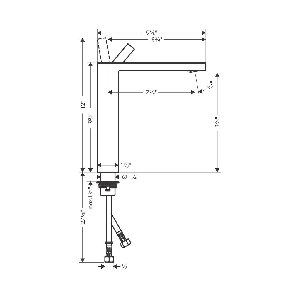 Hansgrohe 47022671 Single-Hole Faucet 230 Without Plate 1.2 Gpm
