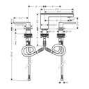 Hansgrohe 47052001 Widespread Faucet 70 Without Plate, 1.2 Gpm