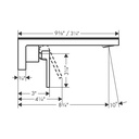 Hansgrohe 47062671 Wall-Mounted Single-Handle Faucet Trim Without Plate 1.2 Gp