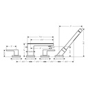 Hansgrohe 47432671 4-Hole Roman Tub Set Trim With 1.75 Gpm Handshower Without P