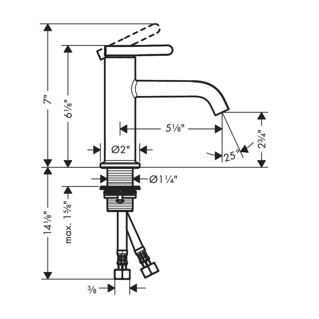 Hansgrohe 48001671 Single Hole Faucet 70 1.2 Gpm