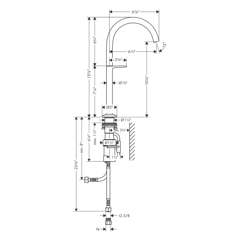 Hansgrohe 48030821 Single Hole Faucet Select 260 1.2 Gpm