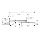 Hansgrohe 48482001 Showerhead 280 2-Jet With Showerarm Trim 1.75 Gpm