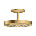 Hansgrohe 48483251 Showerhead 280 2-Jet With Ceiling Mount Trim 2.5 Gpm Brushed Gold Optic