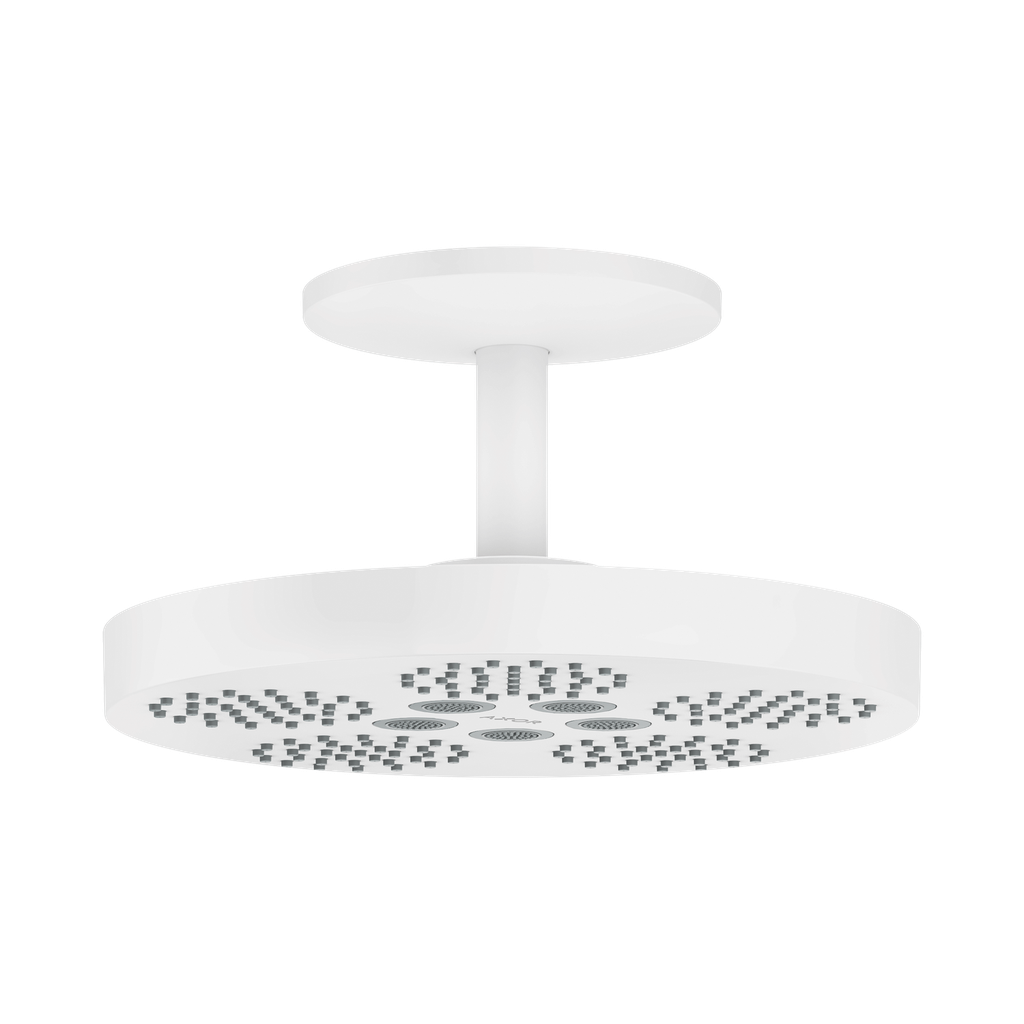 Hansgrohe 48483701 Showerhead 280 2-Jet With Ceiling Mount Trim 2.5 Gpm