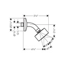 Hansgrohe 48497341 Showerhead 75 1-Jet 1.75 Gpm