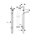 Hansgrohe 48791341 Wallbar Set 75 1-Jet With Wall Outlet 2.5 Gpm