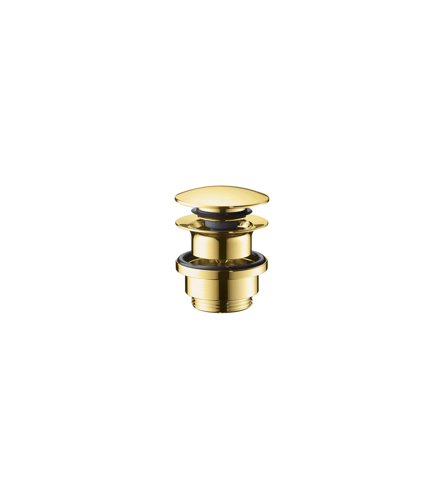 Hansgrohe 50100251 Push Open Sink Drain with Overflow Brushed Gold Optic