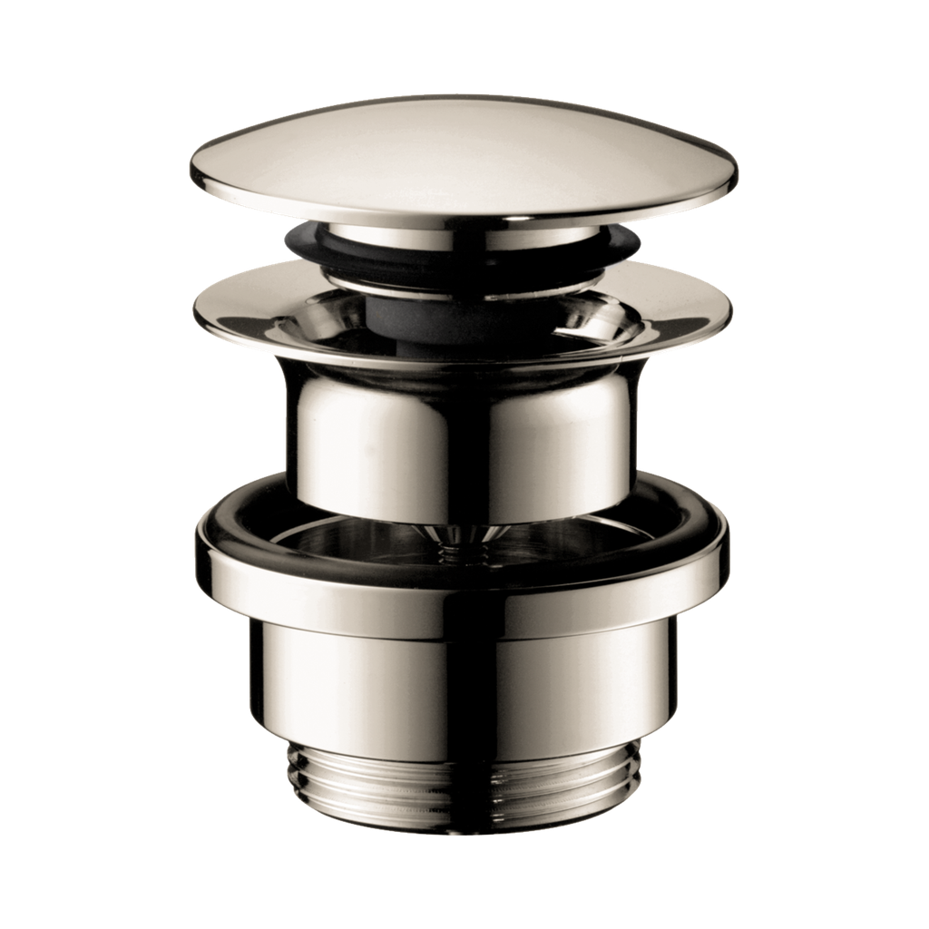 Hansgrohe 50100831 Push Open Sink Drain with Overflow Polished Nickel