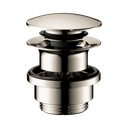 Hansgrohe 50100831 Push Open Sink Drain with Overflow Polished Nickel