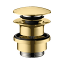 Hansgrohe 50100991 Push Open Sink Drain with Overflow Polished Gold Optic