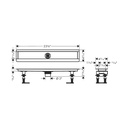 Hansgrohe 56010181 Raindrain Rough 2" Outlet 23 5/8"