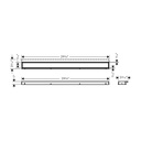 Hansgrohe 56038671 Raindrain Match Trim Zero/ Tile 31 1/2" With Height Adjustab