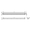 Hansgrohe 56041801 Raindrain Match Trim Zero/ Tile 39 3/8" With Height Adjustab