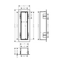 Hansgrohe 56060700 Recessed Toilet Brush Holder With Shelf & Tileable Door